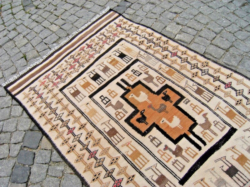 Vintage Moroccan Berber Traditional Hand Woven Kilim Rug 46'' X 76'' Area Rug gallery