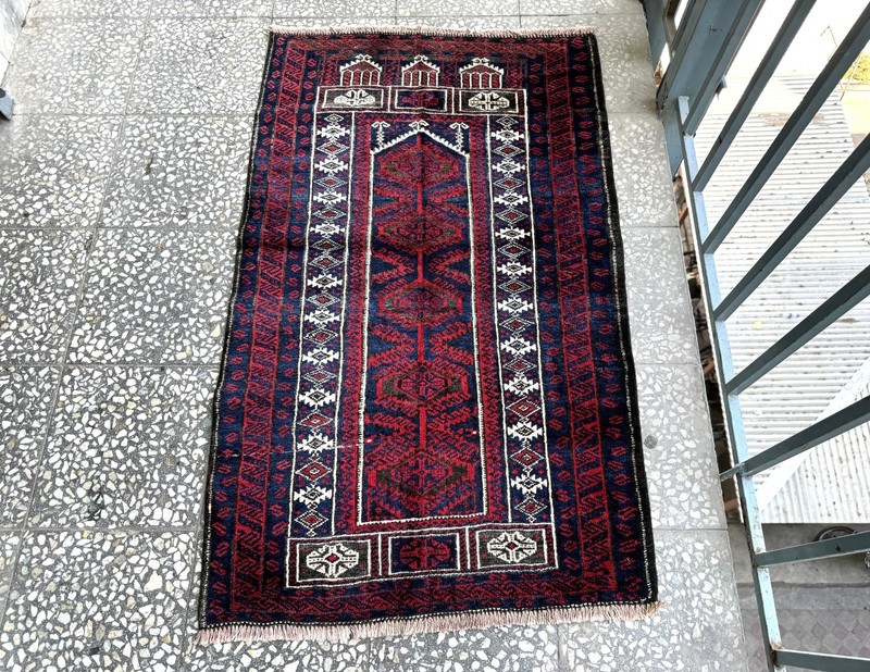 3x4 ft Antique Afghan Hand Knotted Area Rug Traditional Turkmen Oriental Carpet gallery