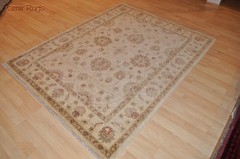 5×6 ft. Top quality handmade vegetable dye Chobi beige CREAM color rug