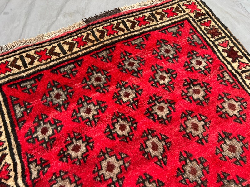 4'3x7'7 Vintage Afghan Baluchi Runner Rug Hand Knotted Wool Tribal Floor Carpet gallery