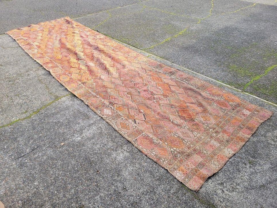 Antique Hand-Knotted Stunning Rug Approx. 4 ft. x 16 ft. gallery