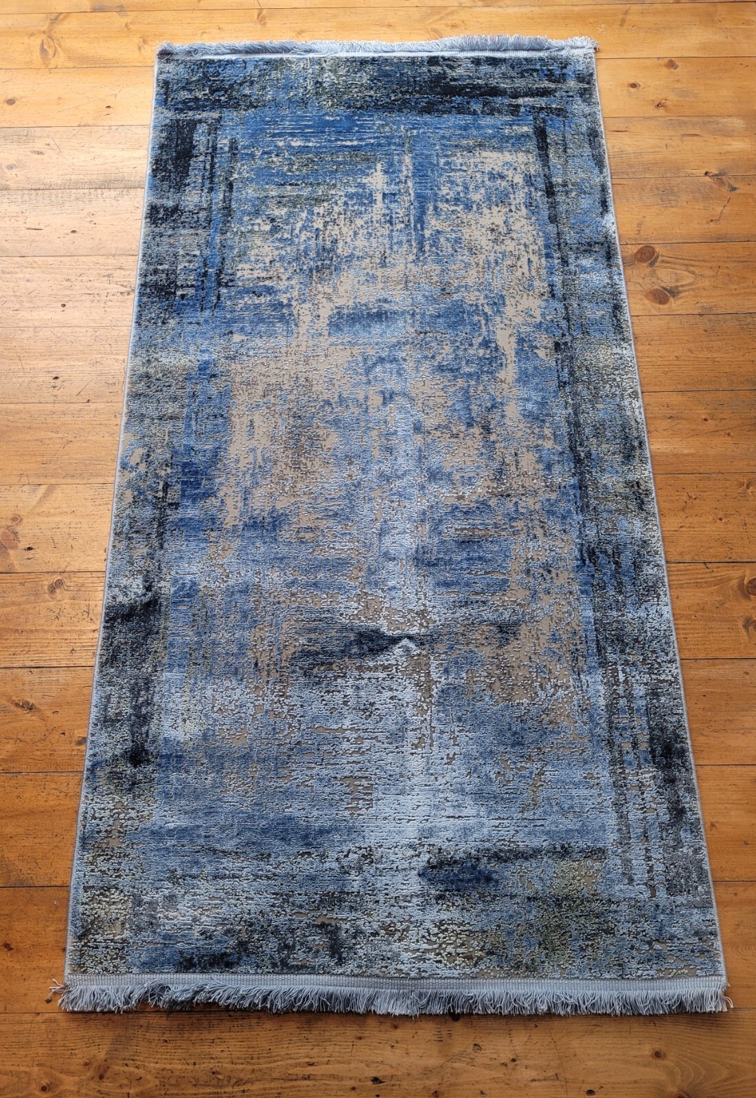Silk Rug, Modal Silk Rug, Modern Rug, Turkish Silk Rug 31" x 59", 80x150cm gallery