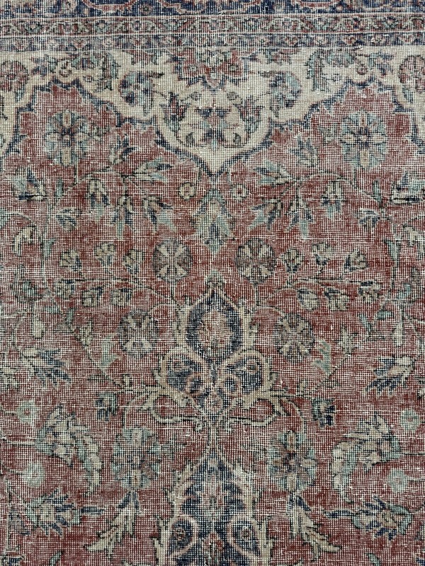 Vintage Hand Knotted Wool Turkish Carpet, 6x11 Oriental Area Rug gallery
