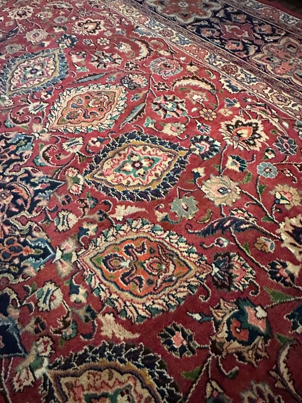 Stunning Fine Vintage Handmade Palace Size Oriental Rug, Medallion Design, 11x16 gallery