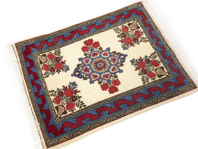 2X3 ft Handmade Indo-Bidjar Oriental Rug Floral Design Vintage Carpet Home Decor gallery