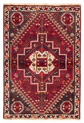 Vintage Hand-Knotted Area Rug 3’7″ x 5’2″ Traditional Oriental Wool Carpet