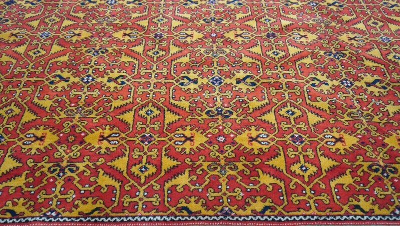 Exquisite Turkish Lotto Oushak Hand Knotted Wool Large Oriental Rug 10'7" x 17' gallery