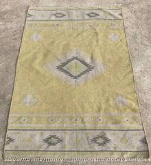 Vintage Traditional Handmade Turkish Geometric Wool Flat Kilim Rug 156×100 cm