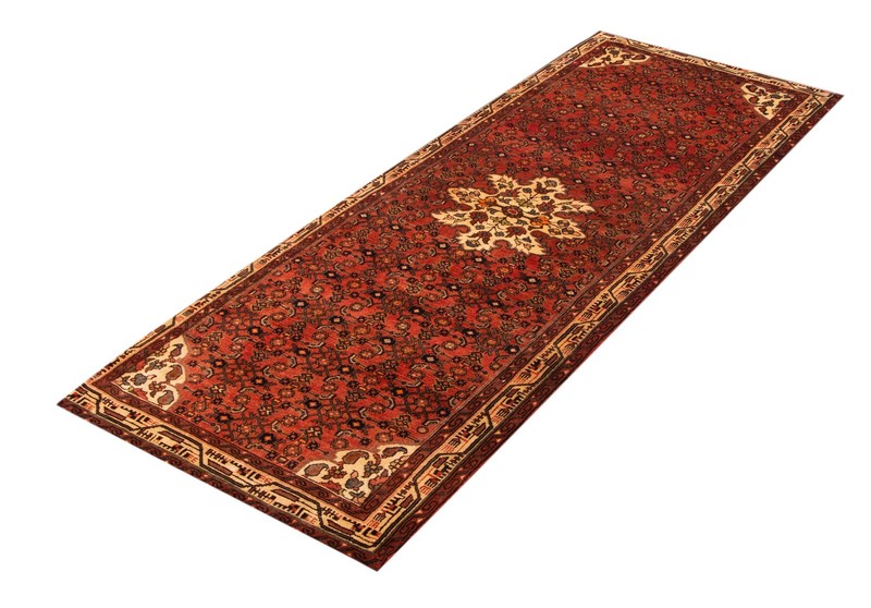 3'10" x 9'10" Vintage Hand-knotted Runner Rug Traditional Oriental Wool Carpet gallery