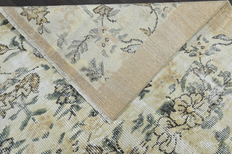 Oushak Turkish Vintage Rug 5x9 Kilim Rug Anatolian Handmade Boho Decor BEIGE gallery