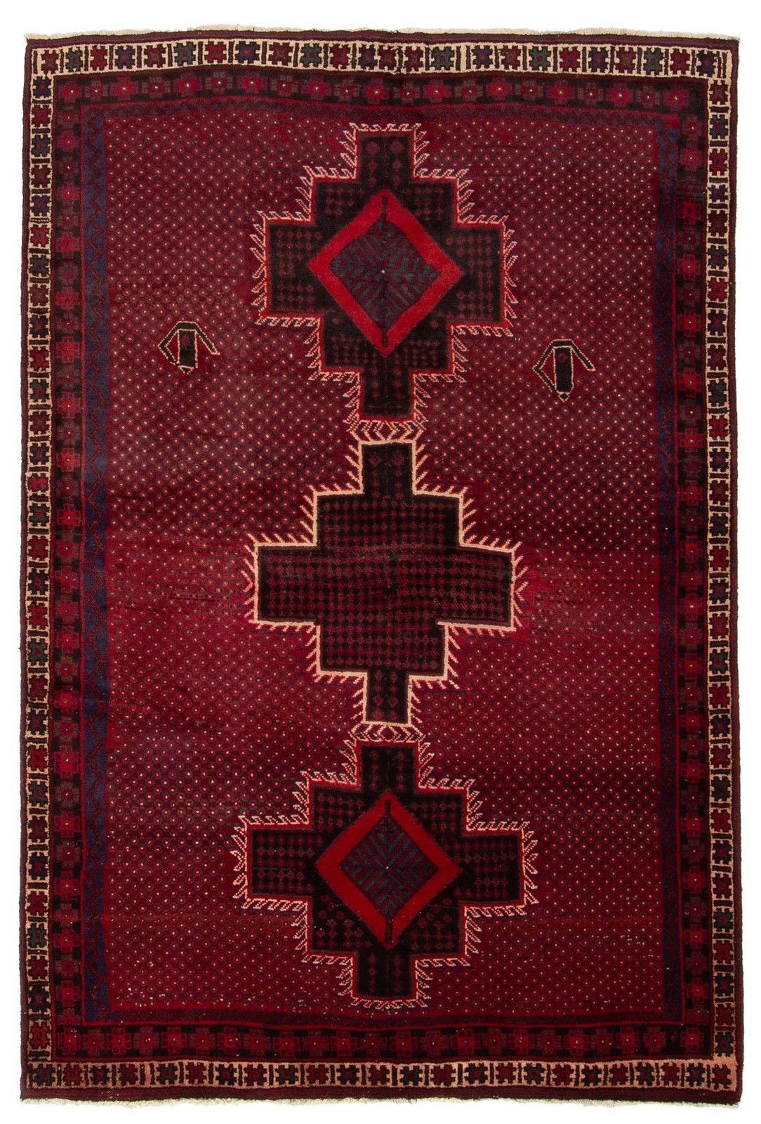 Vintage 4'11" x 7'3" Traditional Hand Knotted Vegetable Dye Wool Area Rug gallery