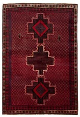 Vintage 4’11” x 7’3″ Traditional Hand Knotted Vegetable Dye Wool Area Rug