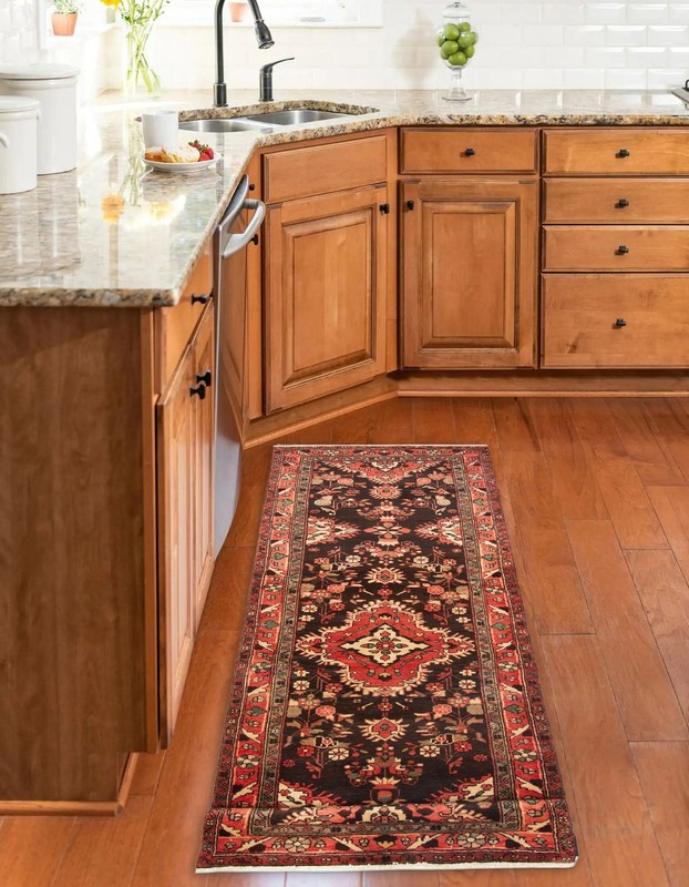3'2" x 9'10" Vintage Hand-knotted Runner Rug Traditional Oriental Wool Carpet gallery