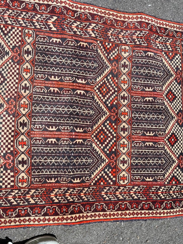 Old Vintage Turkoman or Afghan Rug 52 x 35” gallery