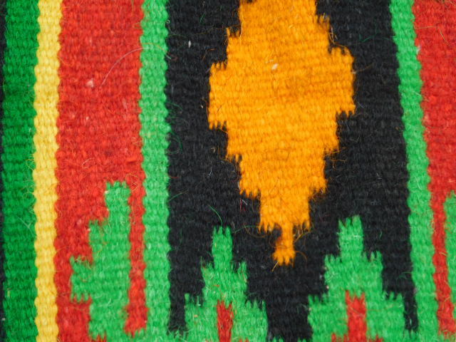 HAND TIED WOOL RUG BLANKET 56" X 81" HANDCRAFTED ARTISAN gallery