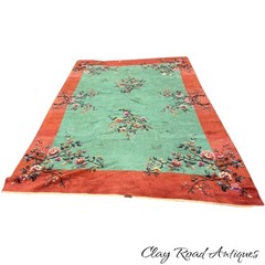 antique 1920’s ANTIQUE ART DECO CHINESE NICHOLS RUG 9×11.6 ROOM SIZE BEAUTY