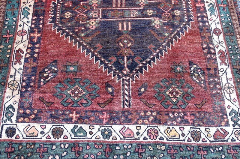 OLD,ANTIQUE CAUCASIAN DESIGN IN SIZE 4'1"×12" VERY RARE KAZAK,VILLAGE DESIGN RUG gallery