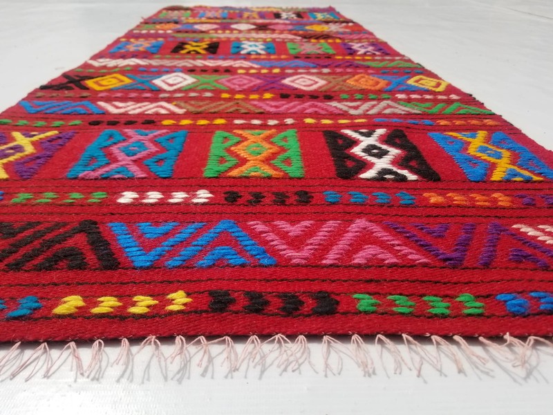 Vintage Traditional Handmade Turkish Anatolian Wool Multi Kilim Rug 5.3x2.0ft gallery