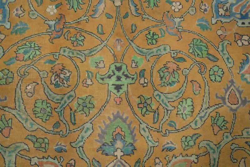 Vintage Wool Traditional Orange Area Rug 7x10 ft Hand-knotted Floral Carpet gallery