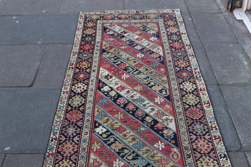 Antique Hand Made Traditional Turkish Oriental Wool Gold Yellow Runner 326x93cm gallery