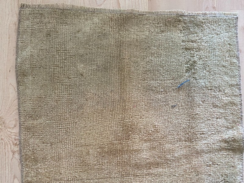 Neutral Flat Weave Small Rug 1.6x3.4 ft Natural Linen Tone Bohemian Doormat gallery