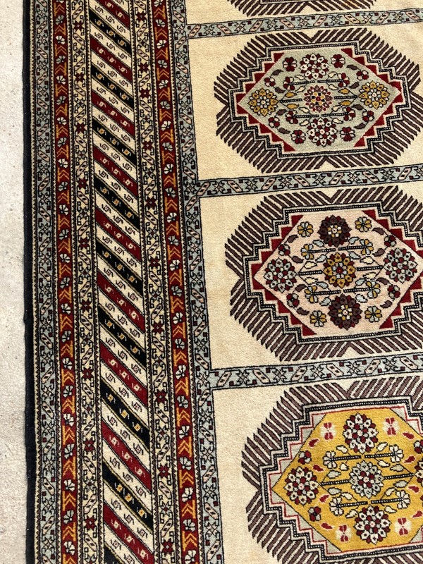 Vintage Hand-knotted Traditional Bokhara Oriental Wool Rug Carpet 293x195 cm gallery