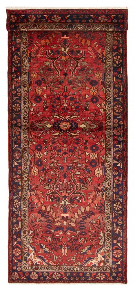 Vintage Hand-knotted Runner Rug 3'7" x 9'7" Traditional Oriental Wool Carpet