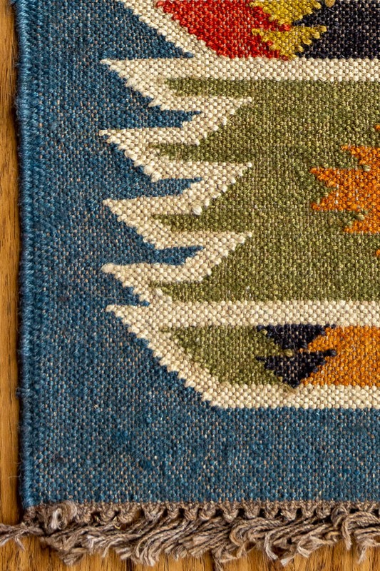 Rectangle Rug Wool Jute Area Runner Rug Hallway Rug Oriental Modern Rug Kilim gallery