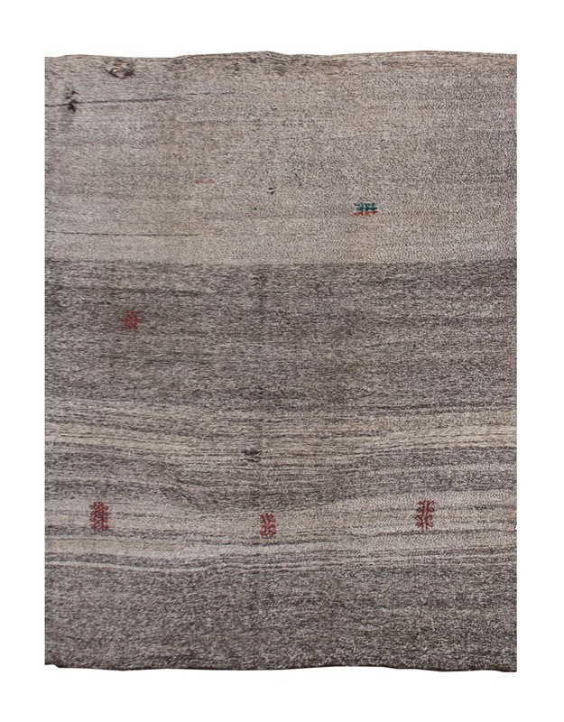 Goat Hair Solid Kilim Rug,Vintage Minimal Kilim,Turkish Kilim, 7'10 x 9'9 ft gallery