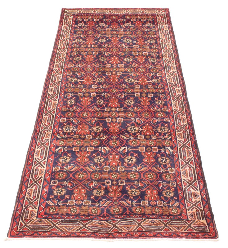 3'7" x 9'6" Vintage Hand-knotted Runner Rug Traditional Oriental Wool Carpet gallery