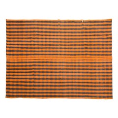 Striped Kilim Rug,Vintage Minimal Kilim Rug,Turkish Kilim Rug, 6’11 x 8’1 ft