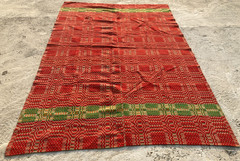 Vintage Handmade Geometric Traditional Woool Area Rug 234×155 cm