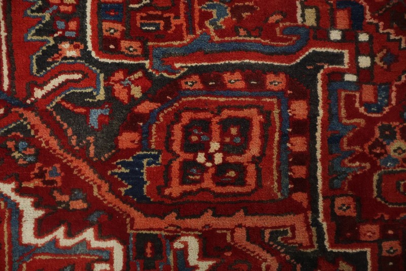 Red Geometric Area Rug 8x12 Ft Hand-Knotted Oriental Medallion Wool Carpet gallery