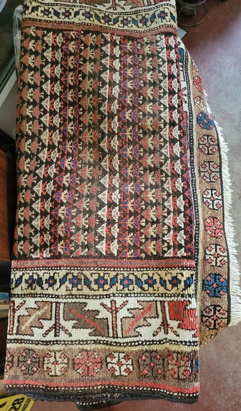 BEAUTIFUL FINE ANTIQUE HAMADAN ORIENTAL HAND DONE RUG 7' 2" X 3' 4" CIRCA 1890s gallery