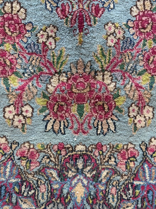 Vintage Beautiful Hand Knotted Distressed Low Pile Oriental Kerrmann Wool Rug gallery