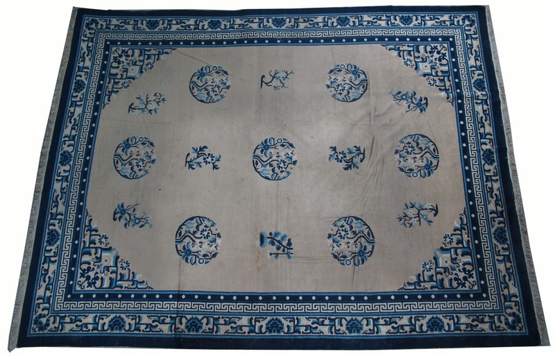 Hand Knotted Antique Chinese Peking Rug, 12 ft 3 in x 9 ft 3 in gallery