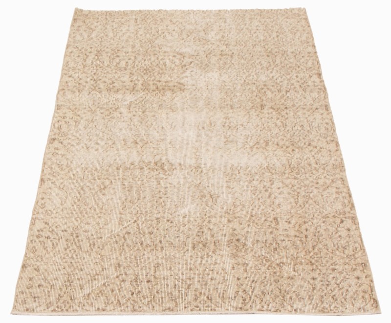 Vintage Cream Traditional 3'7" x 6'6" Hand-Knotted Oriental Wool Area Rug gallery