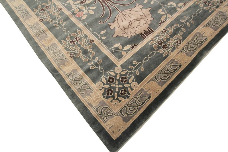 12x12 Vintage Arts & Crafts Handmade Area Rug Art Nouveau Art Deco Design gallery