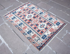 Turkish Rug 41” x 60” Vintage Hand-knotted Rug Yuntdag Rug Natural Colors Rug