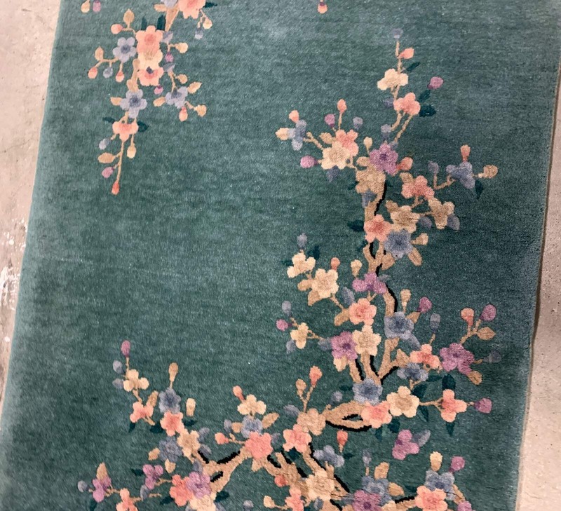 Handmade antique Art Deco Chinese rug 3.1' x 4.10' (94cm x 151cm) 1920s - 1B927 gallery