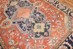 Antique Dated & Signed Heriz Rug 8’3”x11′
