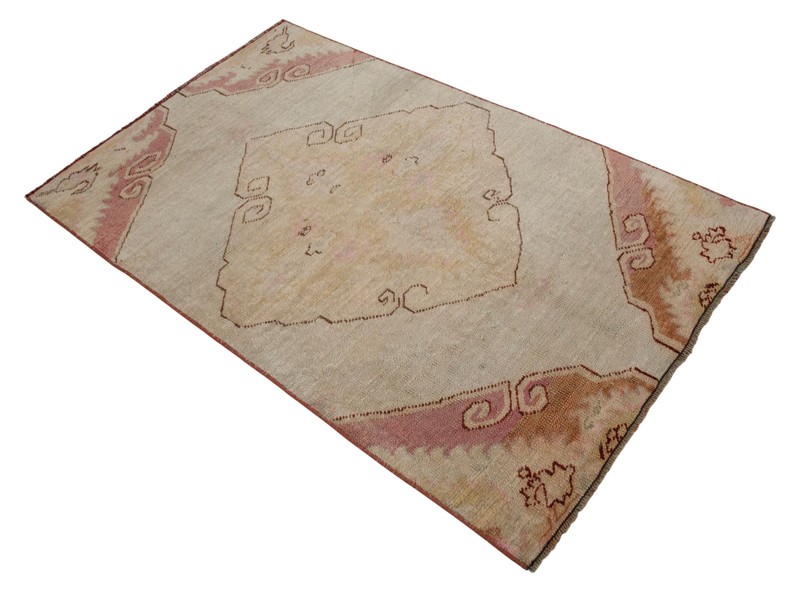 Vintage Rug, Handmade Rug, Turkish Rug, Wool Oushak Rug, Antique Rug, 3x5 Rug gallery