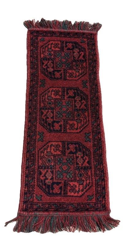 Bergoss Wool 1970’s 14”x35” Kabristan Rug Accent Netherlands Decor Semi Antique gallery