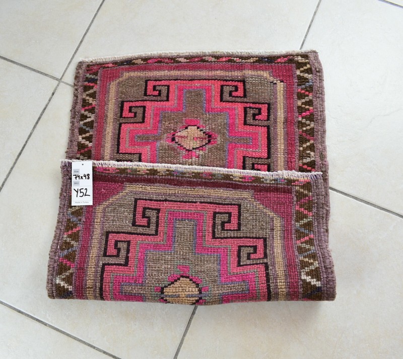 Oushak Runner 2.4x1.5 ft Vintage Turkish Rug Small Runner Anatolian Rug Y52 gallery
