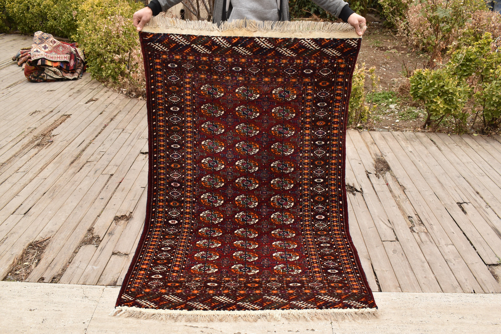 Turkoman Rug 44''x68'' Hand Woven Oriental Carpet 112x175cm Tribal Eclectic Rug gallery