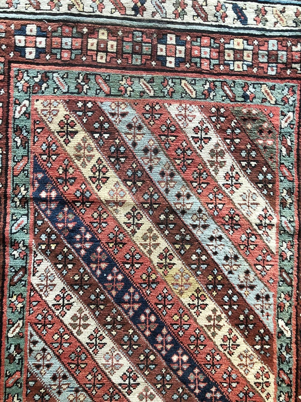 A Stunning Stripe Pattern 3' x 13' Caucasian Gendge Runner Rug gallery