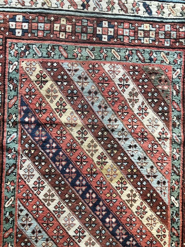 A Stunning Stripe Pattern 3' x 13' Caucasian Gendge Runner Rug gallery