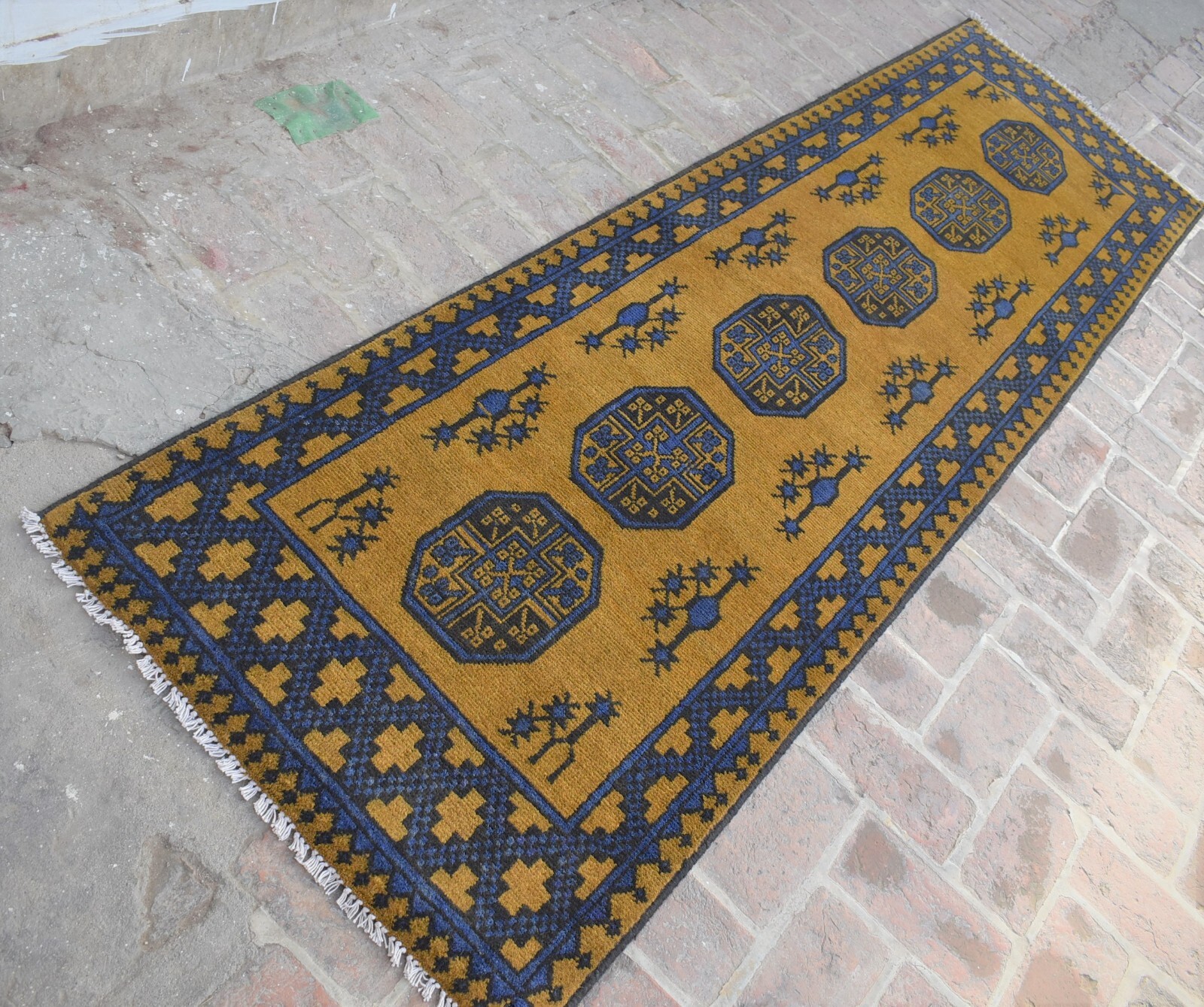 3x10 Ft Handmade Afghan Turkmen Oushak Wool Rug Persian Oriental Hallway runner gallery