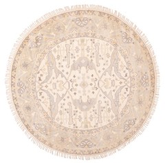 Vintage Hand-Knotted Area Rug 8’0″ x 8’0″ Traditional Oriental Wool Carpet