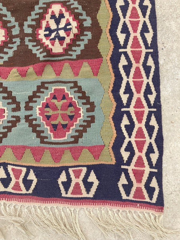 Vintage Traditional Handmade Beautiful Turkish Kilim Floor Rug Carpet 171x105 cm gallery
